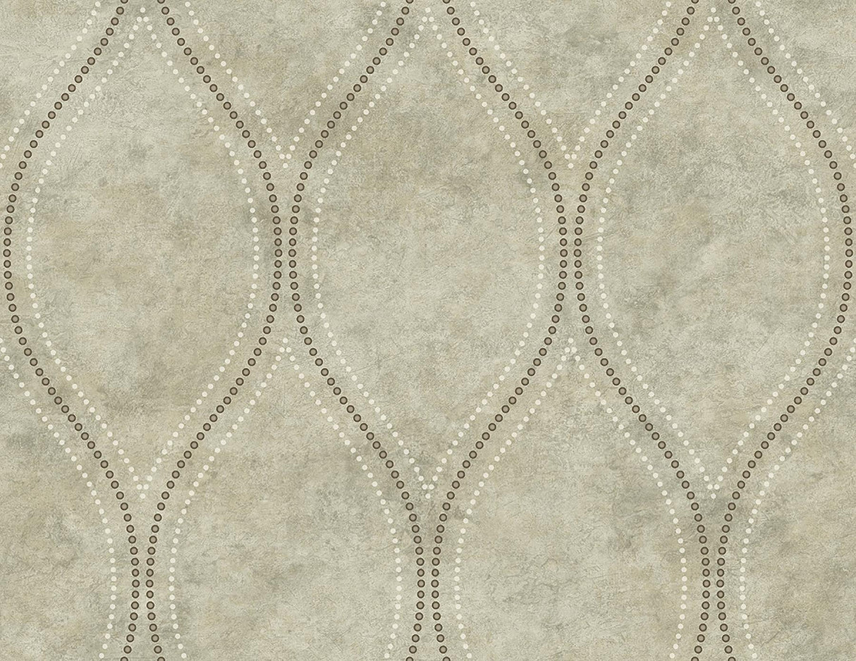 York Eira Light Brown Marble Ogee Wallpaper