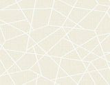 York Heath Cream Geometric Linen Wallpaper