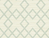 York Vana Seafoam Woven Diamond Wallpaper