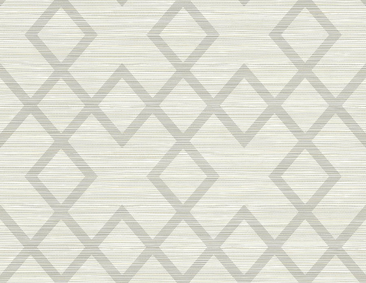 York Vana Light Grey Woven Diamond Wallpaper