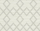York Vana Light Grey Woven Diamond Wallpaper