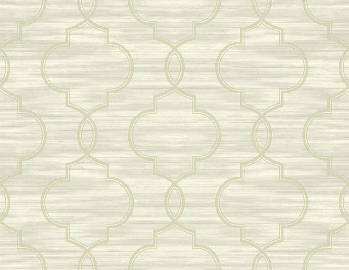 York Malo Cream Sisal Ogee Wallpaper