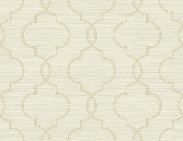 York Malo Cream Sisal Ogee Wallpaper