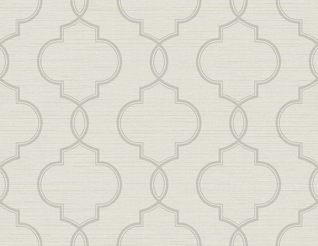 York Malo Light Grey Sisal Ogee Wallpaper