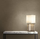 York Alix Dark Brown Twill Wallpaper
