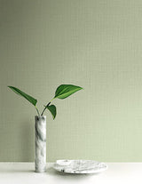 York Oriel Light Green Fine Linen Wallpaper