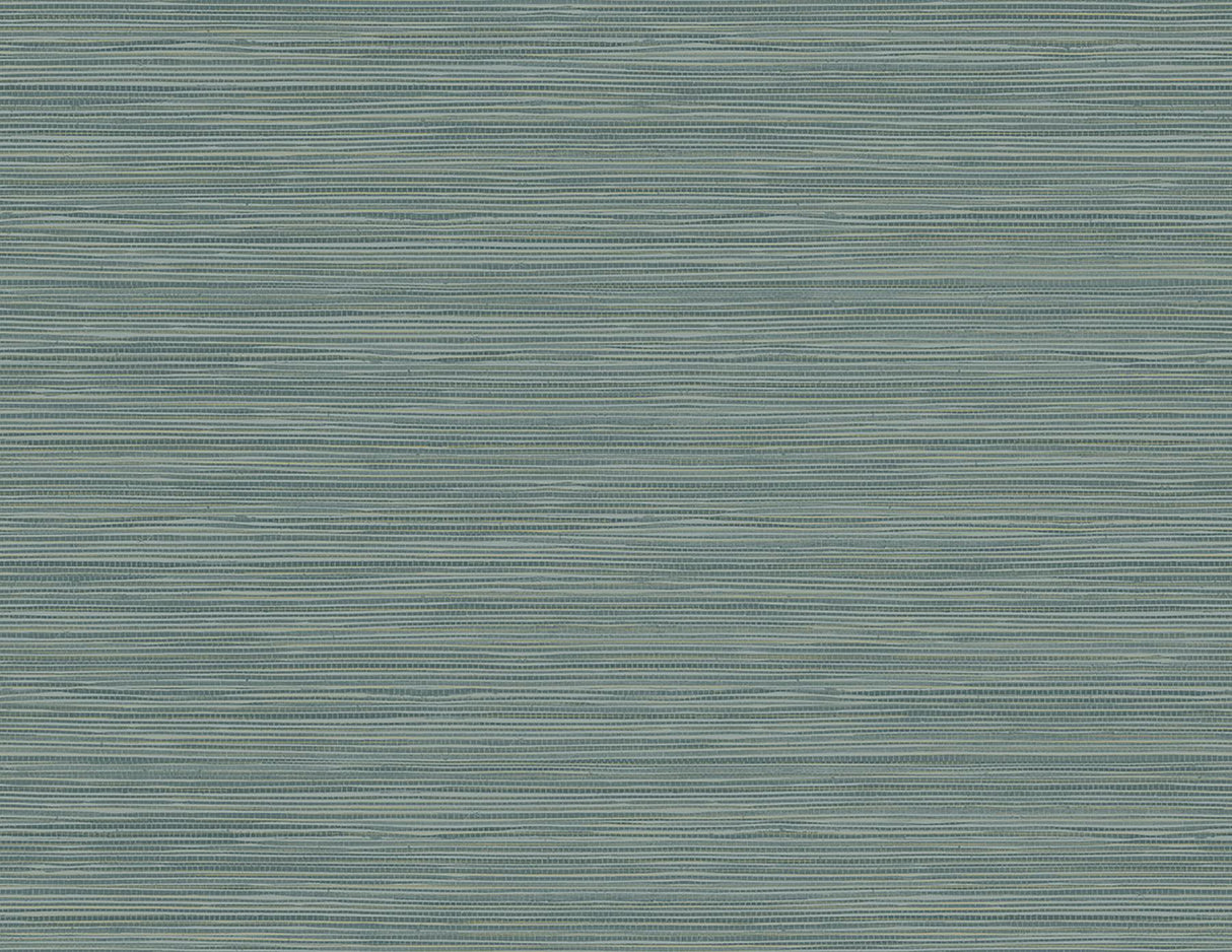 York Bondi Teal Grasscloth Texture Wallpaper