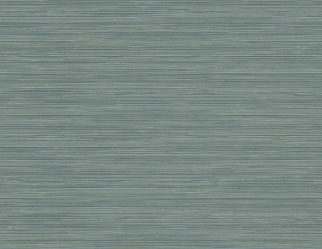 York Bondi Teal Grasscloth Texture Wallpaper