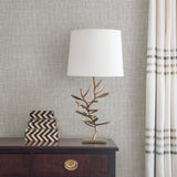 York Bohemian Bling Pewter Woven Texture Wallpaper
