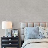 York Bohemian Bling Pewter Woven Texture Wallpaper