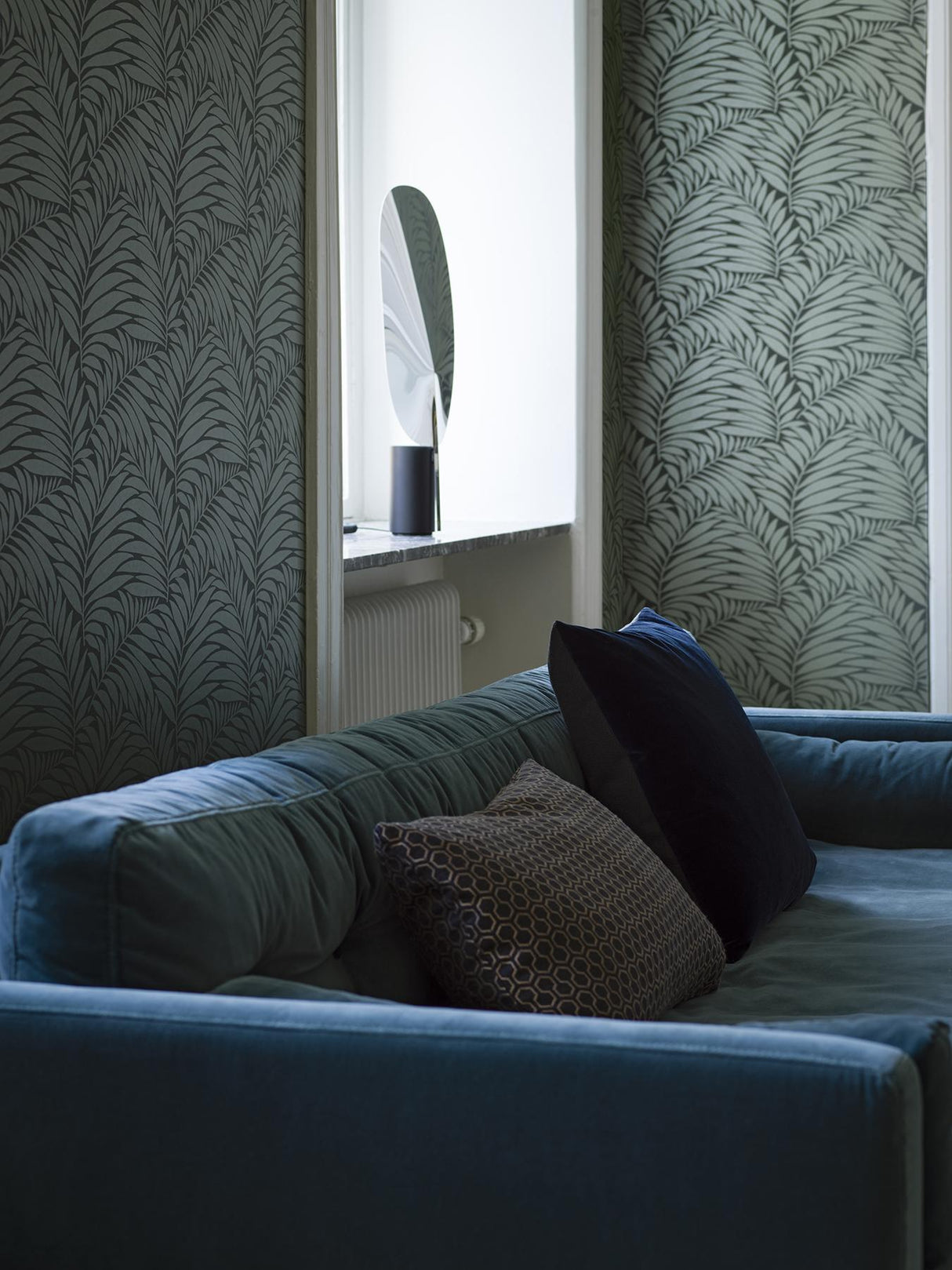 York Myfair Olive Leaf Wallpaper