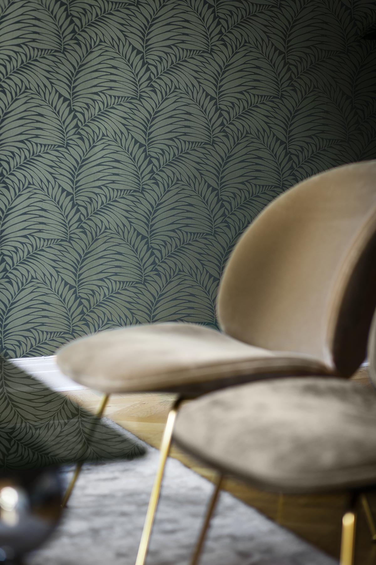 York Myfair Olive Leaf Wallpaper
