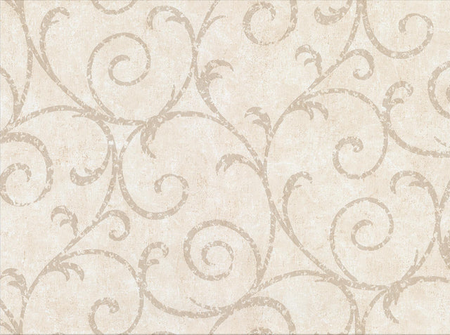 York Sansa Cream Plaster Scroll Wallpaper