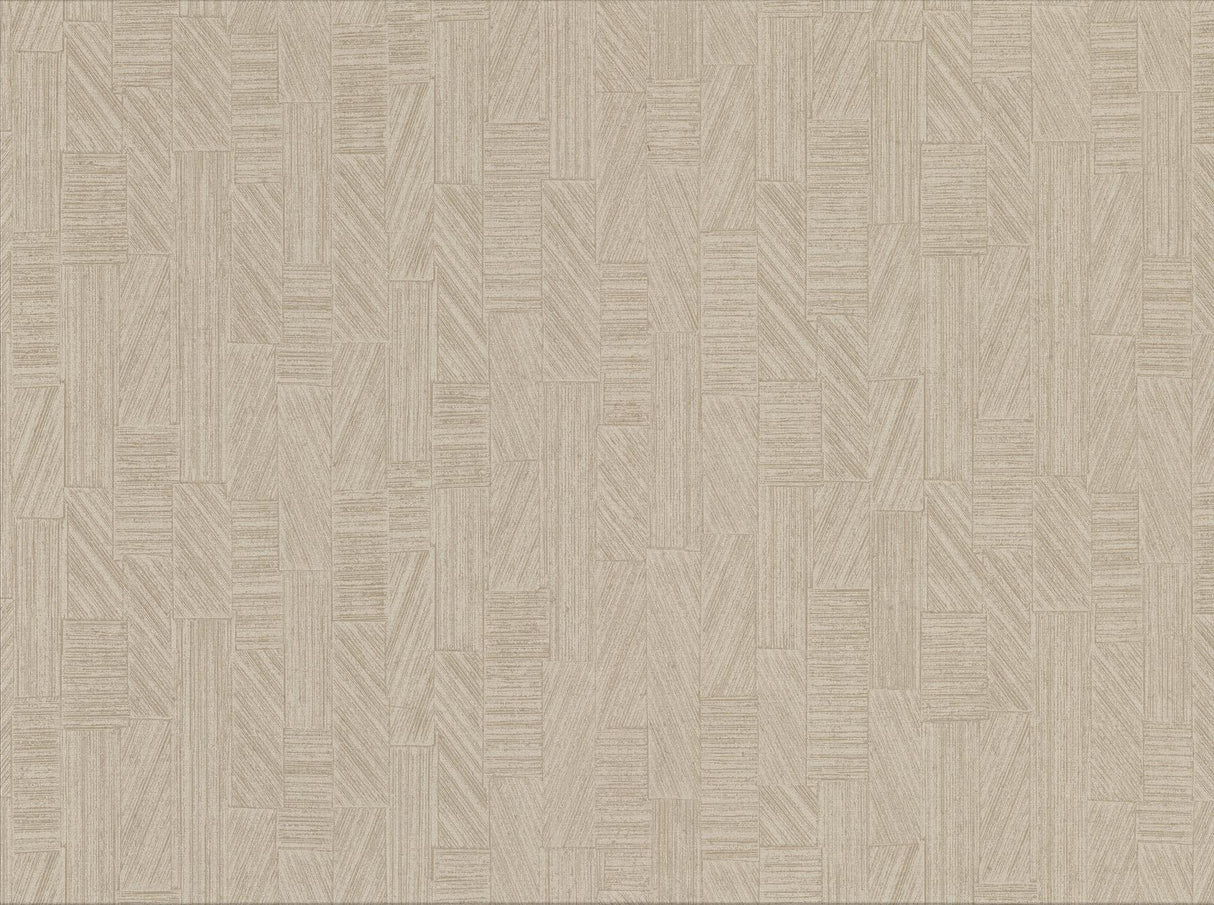 York Kensho Beige Parquet Wood Wallpaper