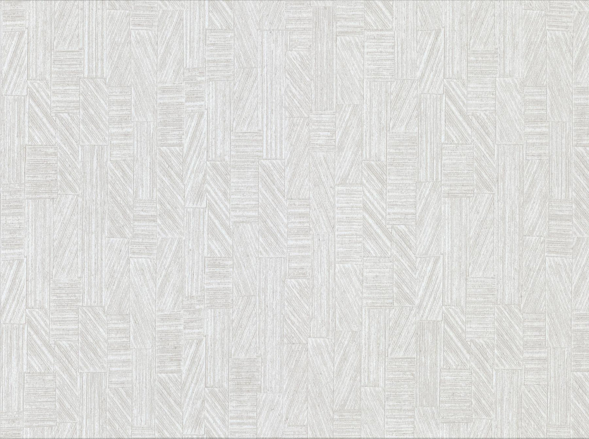York Kensho Off-White Parquet Wood Wallpaper