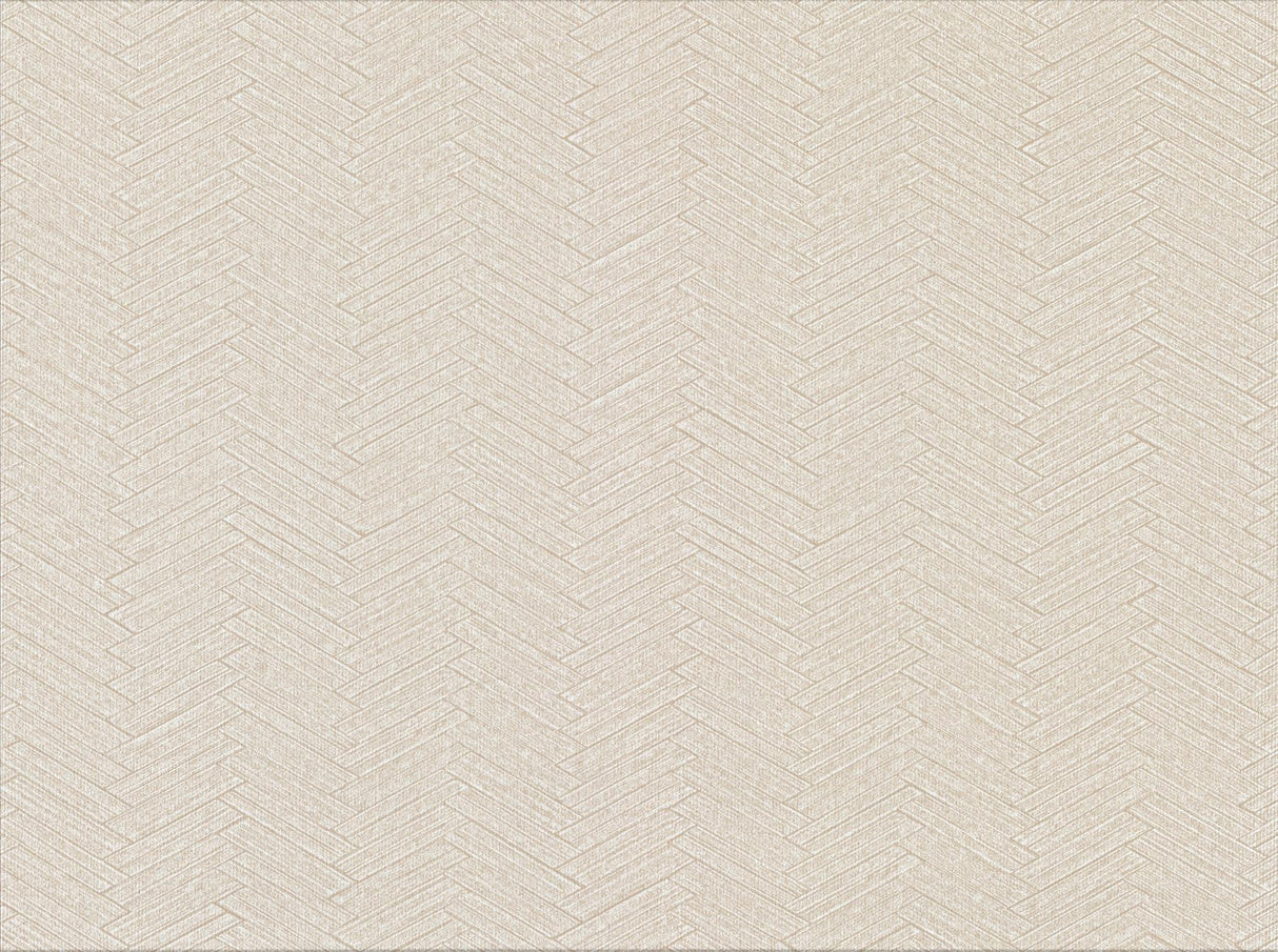 York Karma Off-White Herringhone Weave Wallpaper
