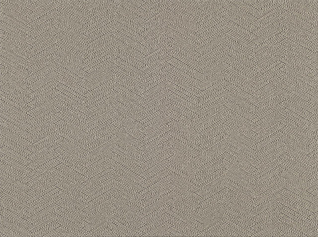 York Karma Brown Herringhone Weave Wallpaper