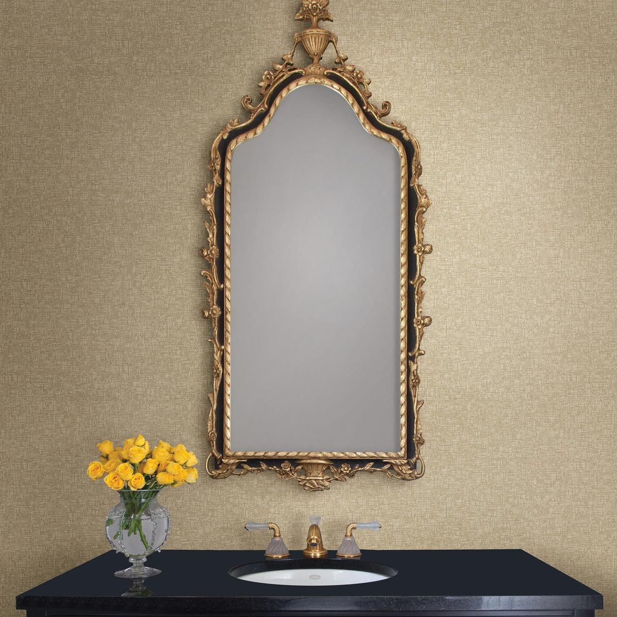 York Prague Khaki Texture Wallpaper