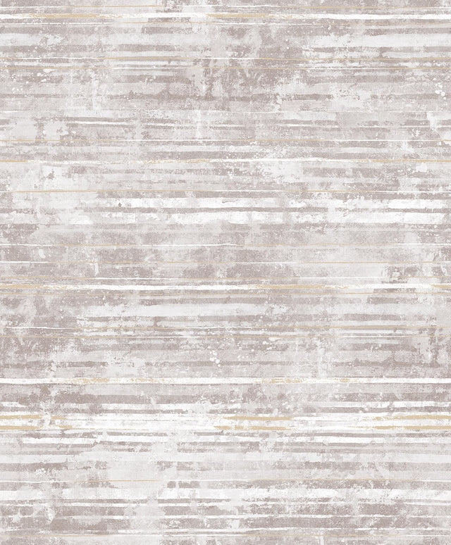 York Makayla Mauve Distressed Stripe Wallpaper