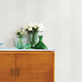 York Intrepid White Textured Stripe Wallpaper