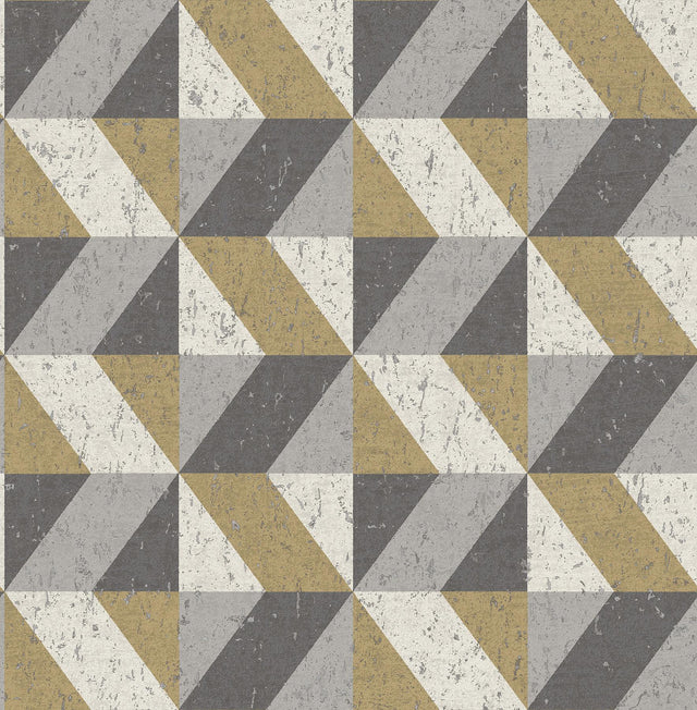 York Cerium Moss Concrete Geometric Wallpaper