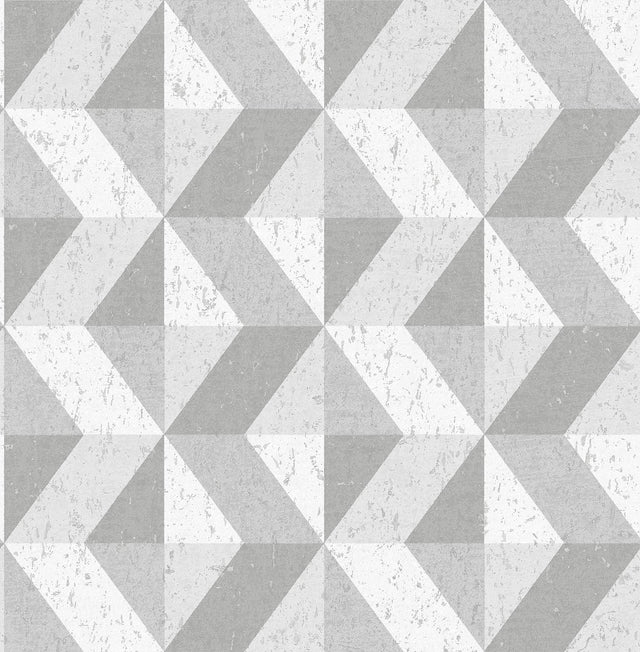York Cerium Grey Concrete Geometric Wallpaper