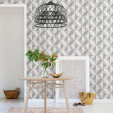 York Cerium Grey Concrete Geometric Wallpaper