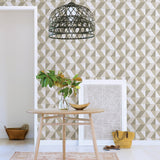 York Cerium Dark Grey Concrete Geometric Wallpaper