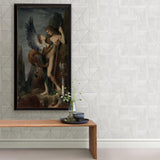 York Cheverny Light Grey Wood Tile Wallpaper