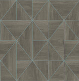 York Cheverny Brown Wood Tile Wallpaper