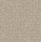 York Gallerie Taupe Triangle Geometric Wallpaper