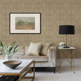 York Intrinsic Light Brown Textured Geometric Wallpaper