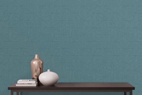 York Bernice Teal Diamond Geometric Wallpaper