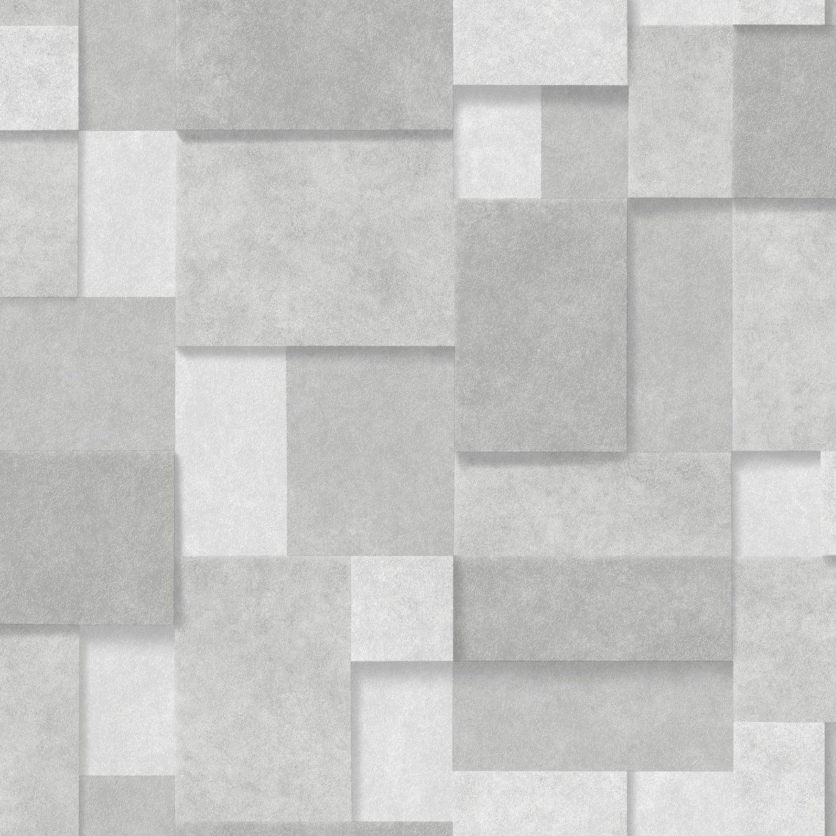 York Duchamp Silver Patchwork Metallic Wallpaper