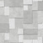 York Duchamp Silver Patchwork Metallic Wallpaper