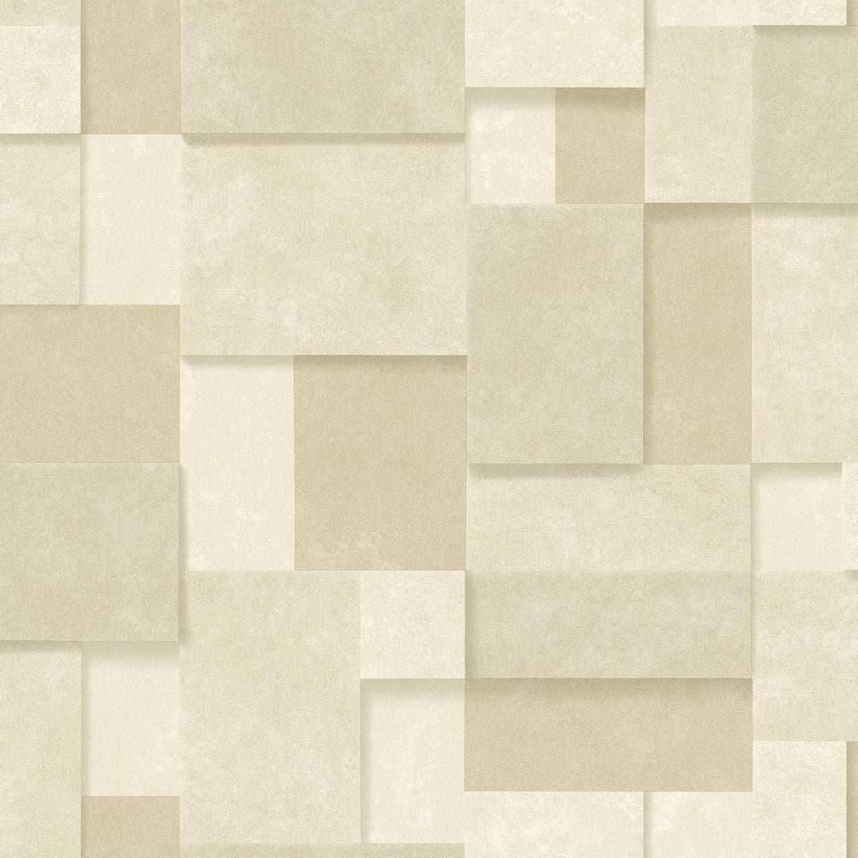 York Duchamp Wheat Patchwork Metallic Wallpaper