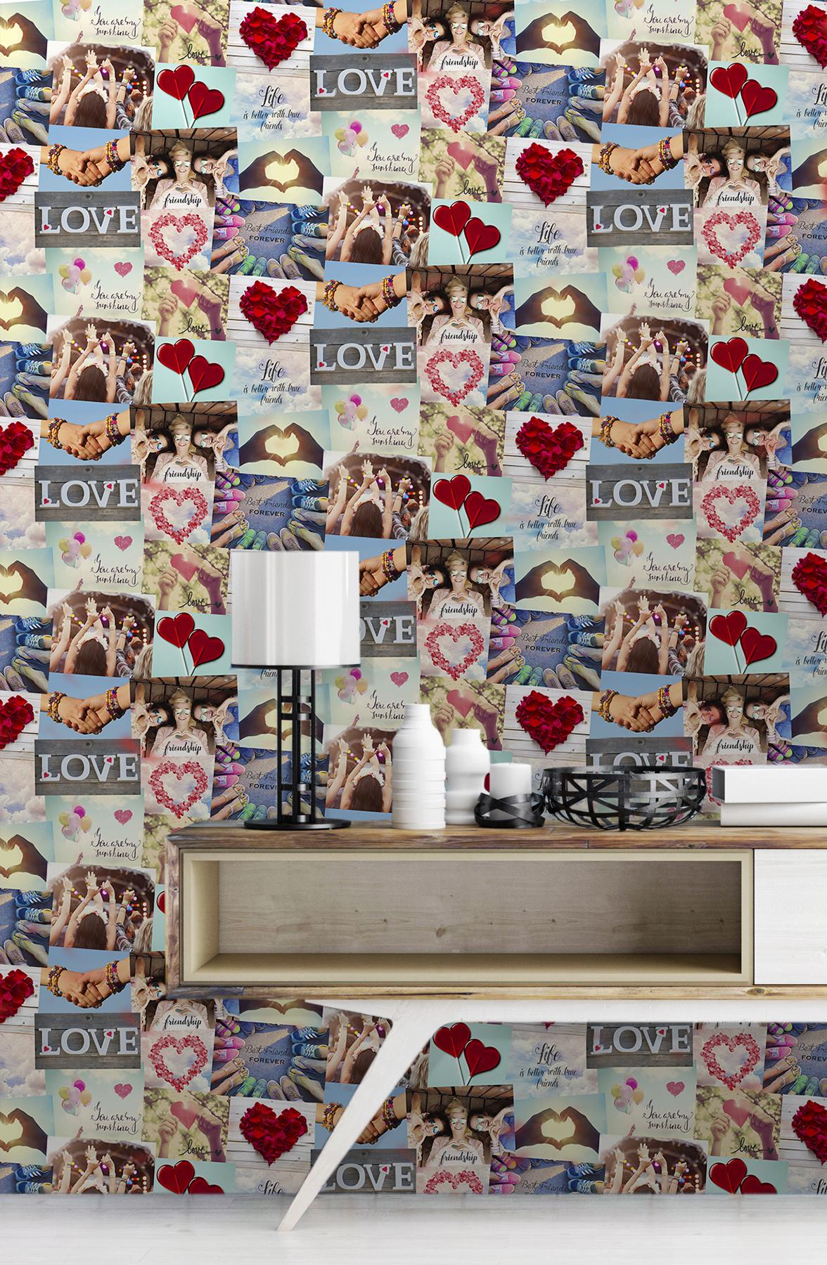 York Cara Multicolor Collage Wallpaper