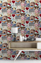 York Cara Multicolor Collage Wallpaper