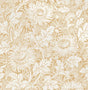 York Zinnia Mustard Floral Wallpaper