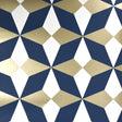 York Newby Navy Geometric Wallpaper