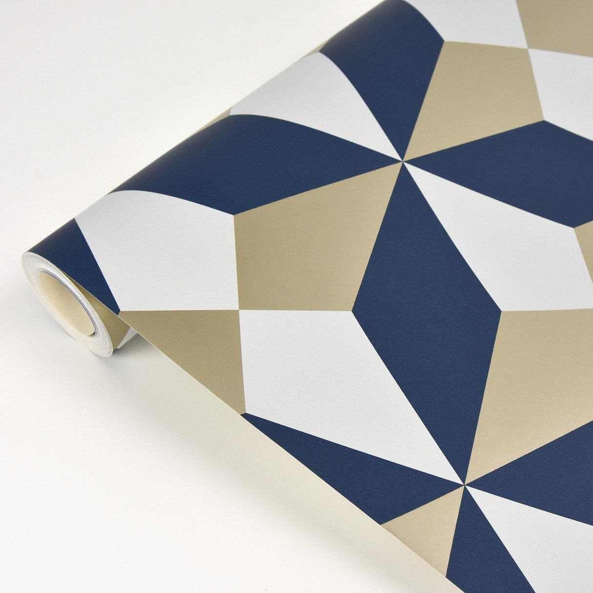 York Newby Navy Geometric Wallpaper