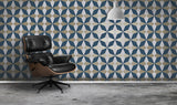 York Newby Navy Geometric Wallpaper