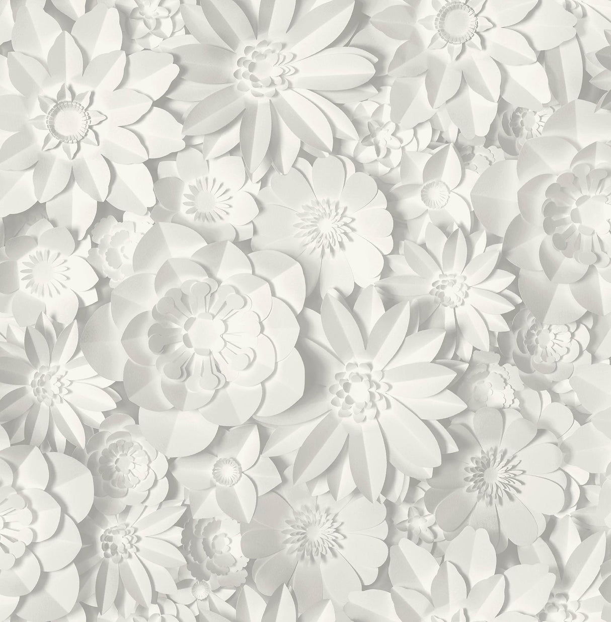York Dacre White Floral Wallpaper