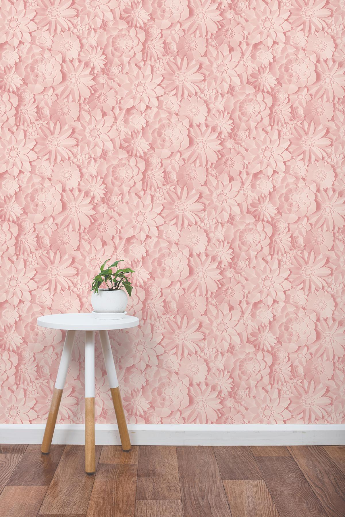 York Dacre Pink Floral Wallpaper