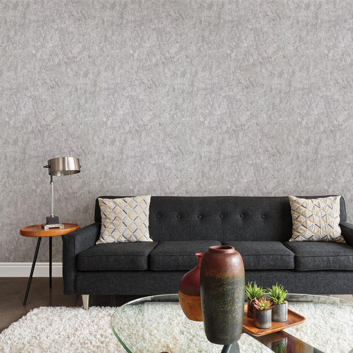 York Verona Light Grey Patina Texture Wallpaper