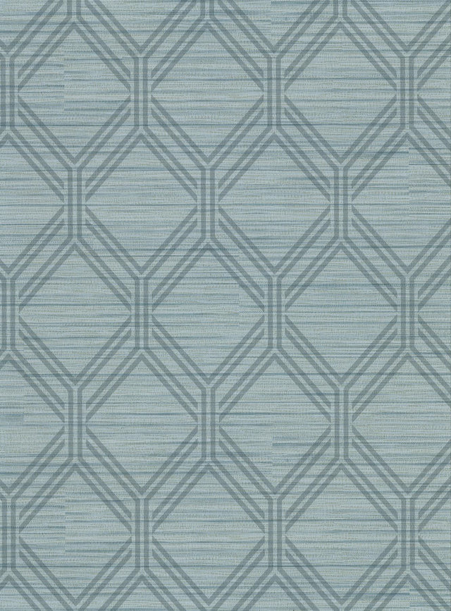 York Vaughan Teal Geometric Wallpaper