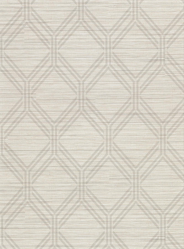 York Vaughan Taupe Geometric Wallpaper