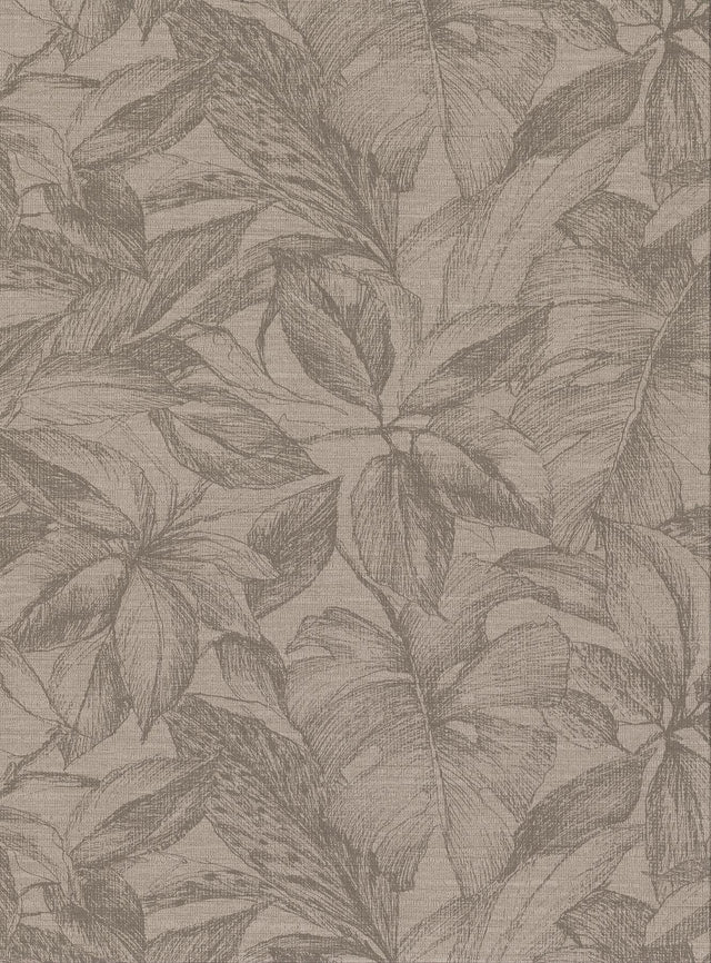 York Simone Light Brown Tropical Wallpaper