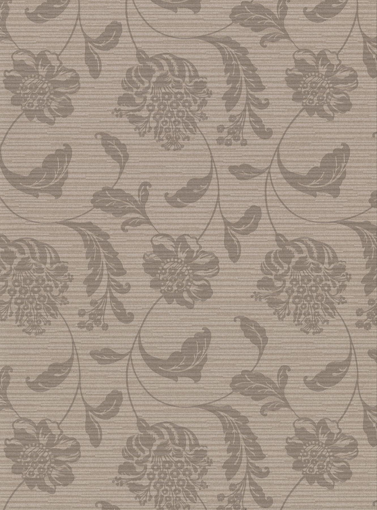 York Holiday Brown Jacobean Wallpaper