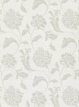 York Holiday Light Grey Jacobean Wallpaper